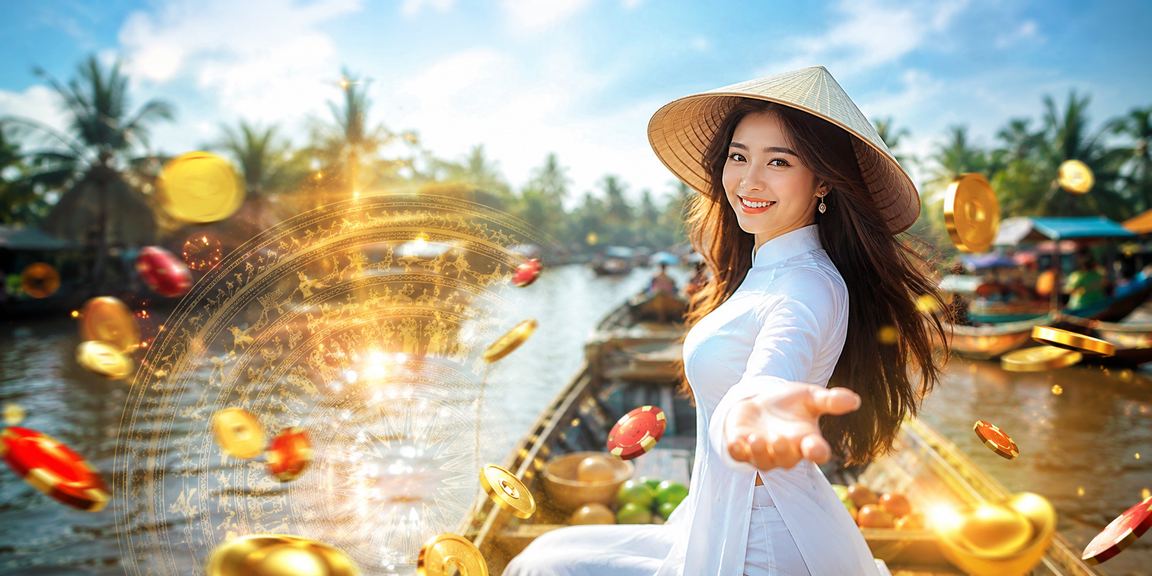 Người dùng đăng nhập tài khoản trên thiết bị di động tại miền Tây sông nước